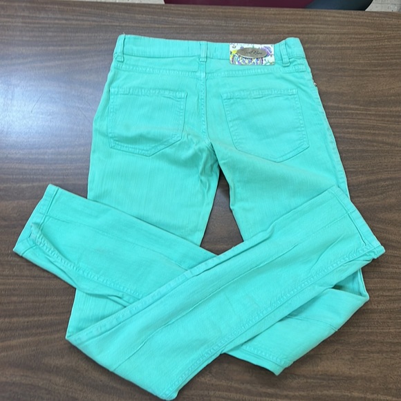 Green distressed Emilio Pucci skinny jeans - Picture 4 of 7